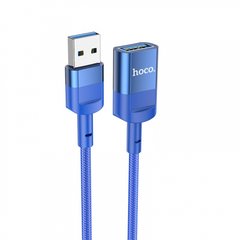 Переходник Hoco U107 USB to USB charging data extension cableUSB 3.0/3A/1.2m blue