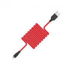 USB кабель HOCO X21 silicone micro 1m black/red