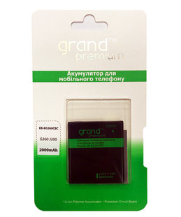 Аккумулятор Grand Premium для Samsung G360/J200 2000mAh EB-BG360CBC