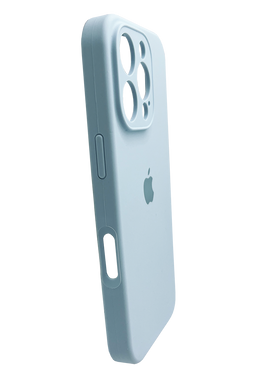 Силіконовий чохол Full Cover для iPhone 16 Pro sky blue Full Camera