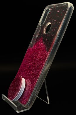 Силіконовий чохол Fashion popsoket для Samsung A11 pink