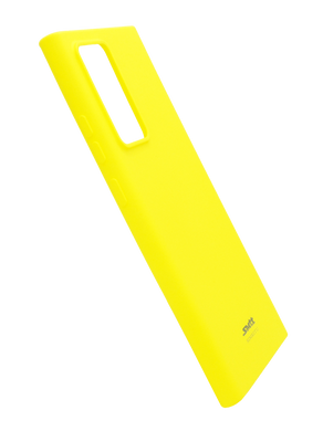 Силіконовий чохол SMTT для Samsung Note 20 yellow з мікрофіброю