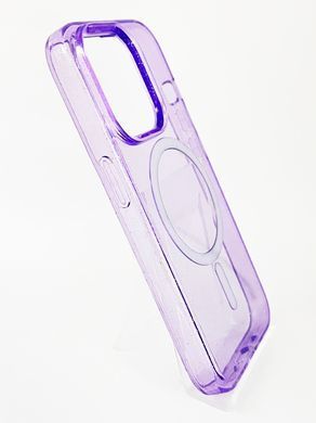 Чохол TPU Galaxy Sparkle MagSafe для iPhone 15 Pro purple+glitter