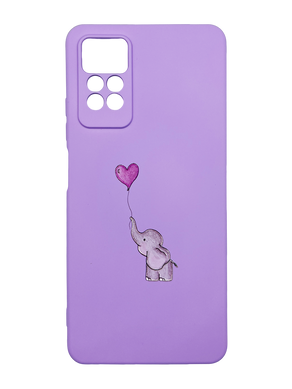 Силіконовий чохол Art для Xiaomi Redmi Note 11 Pro/Note 12Pro 4G lilac/elephant Full Camera