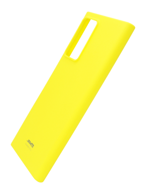 Силіконовий чохол SMTT для Samsung Note 20 yellow з мікрофіброю