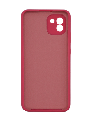 Силиконовый чехол Full Cover для Samsung A03 rose red Full Сamera без logo