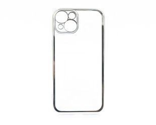 Силіконовий чохол Clear для iPhone 13 silver Full Camera з глянсовою окантовкою