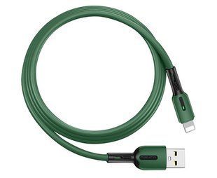 USB кабель Usams US-SJ431 U51 Silicone USB Lightning 1m green