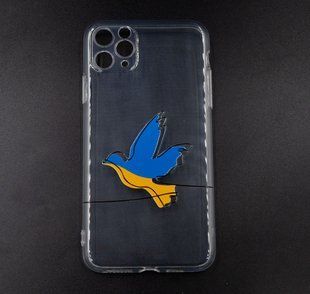 Силіконовий чохол MyPrint для iPhone 11 Pro Max clear Full Camera (Птах)