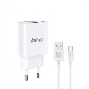 Мережевий зарядний пристрій Inkax CD-24 QC3.0 3.1A 1usb Type-C white