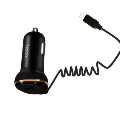 Автомобільний зарядний пристрій HOCO Z14 USB to Lightning 3.4A black