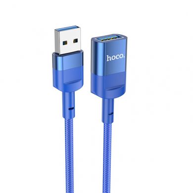 Переходник Hoco U107 USB to USB charging data extension cableUSB 3.0/3A/1.2m blue