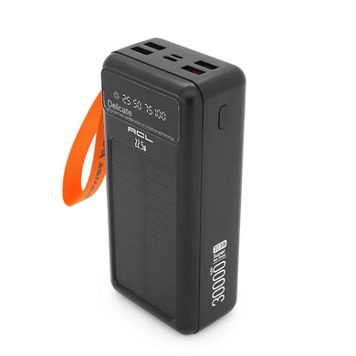 Power bank ACL PW-141 (SOLAR/Type-C/Lighting/Micro/USB) 30000 mAh black