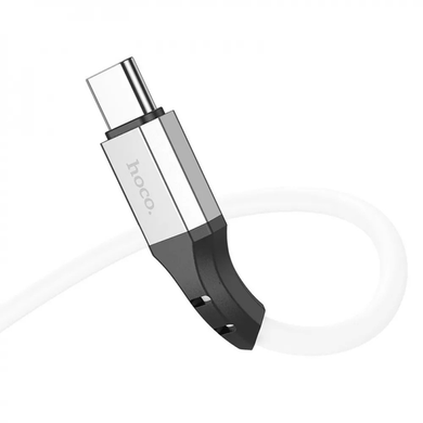 Кабель Hoco X86 Spear Silicone Type-C to Type-C 60W 1m white