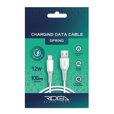 USB кабель Ridea RC-M133 Spring 12W/1m Lightning white