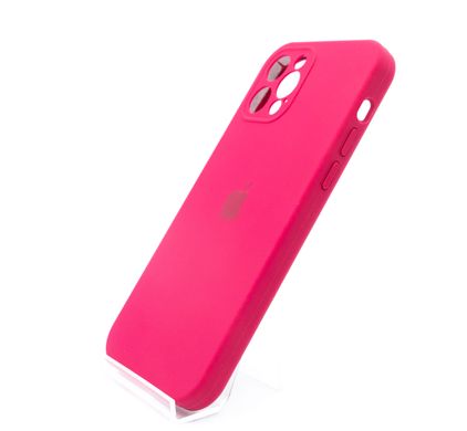 Силіконовий чохол Full Cover для iPhone 12 Pro rose red Full Camera