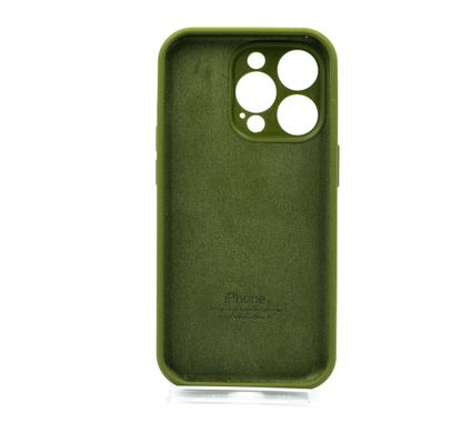 Силіконовий чохол Full Cover для iPhone 14 Pro dark olive Full Camera