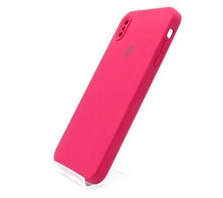 Силіконовий чохол Full Cover Square для iPhone XS Max rose red Full Camera