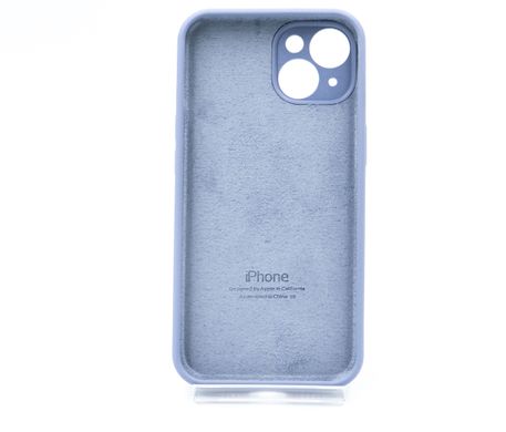 Силіконовий чохол Full Cover для iPhone 14 lavender grey Full Camera