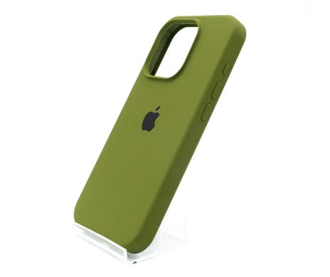 Силіконовий чохол Full Cover для iPhone 15 Pro dark olive (virid)