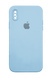 Силиконовый чехол Full Cover Square для iPhone X/XS mist blue Full Camera