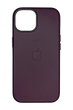 Чохол Leather with Magsafe для iPhone 15 Plus dark cherry