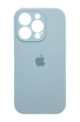 Силиконовый чехол Full Cover для iPhone 16 Pro sky blue Full camera