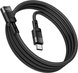 Перехідник подовжувач Hoco U107 Type-C to Type-C USB2.0 3A/1.2m black