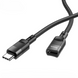 Перехідник подовжувач Hoco U107 Type-C to Type-C USB2.0 3A/1.2m black
