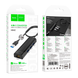 USB Hub Hoco HB42 4 in 1(USB to USB3.0*3+RJ45 1Gbps) 1.2m black