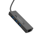 USB Hub Hoco HB42 4 in 1(USB to USB3.0*3+RJ45 1Gbps) 1.2m black