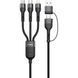 USB кабель Gelius Multimate GP-UCN006 4in1 USB-A/Type-C to Type-C/Lightning/MicroUSB 1,2m/60W black