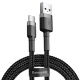 USB кабель Baseus Cafule CATKLF-BG1 3A/1m Type-C gray/black