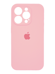 Силіконовий чохол Full Cover для iPhone 15 Pro light pink Full Camera