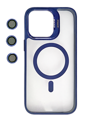 Чохол Bracket clear camera lens with MagSafe для iPhone 14 Pro Max dark blue