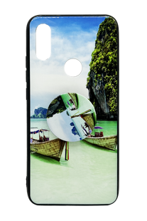 Чохол + popsoket для Xiaomi Redmi 7 glass print (M17)