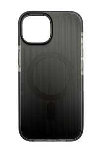 TPU чехол Ribbed Matte with MagSafe для iPhone 15 black