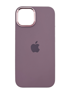 Силиконовый чехол Metal Frame and Buttons для iPhone 14 blue berry (lilac pride)