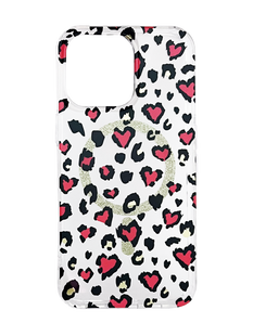Чехол TPU Candy Leopard with MagSafe для iPhone 13 pink