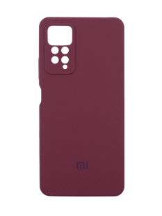 Силиконовый чехол Full Cover для Xiaomi Redmi Note 11 Pro 4G/5G plum (AAA) Full Camera