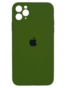 Силіконовий чохол Full Cover для iPhone 11 Pro Max olive green Fulll Camera