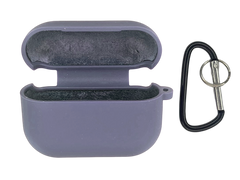 Чохол for AirPods Pro 2 силіконовий lavander gray з мікрофіброю