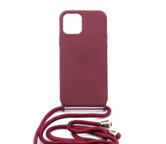 Силіконовий чохол WAVE Lanyard для iPhone 12/12Pro rose red (TPU)