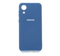 Силиконовый чехол Full Cover для Samsung A03 Core navy blue