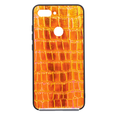Накладка Holographic Leather для Xiaomi Mi 8 Lite /Mi 8 Youth orange