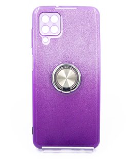 Силиконовый чехол SP Shine для Samsung A12/M12 violet ring for magnet