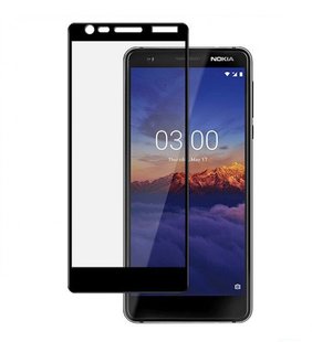 Защитное стекло Glass для Nokia 3.1 f/s black