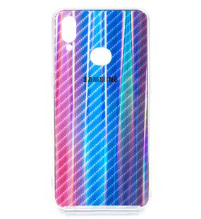 Накладка Carbon Gradient Hologram для Samsung A10s blue