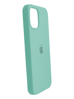 Силиконовый чехол Full Cover для iPhone 12/12 Pro azure (marine green)