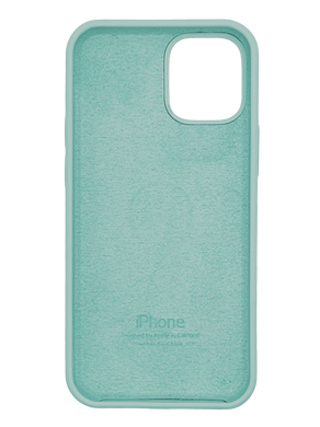 Силиконовый чехол Full Cover для iPhone 12/12 Pro azure (marine green)